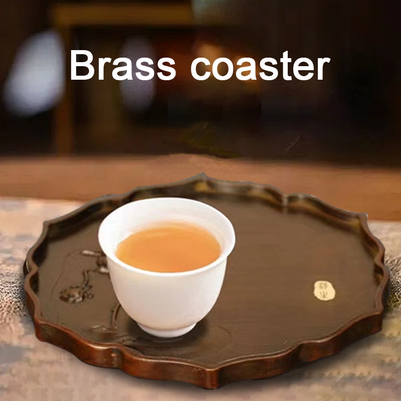 Posavasos de cobre hechos a mano para colocar tazas de té o vasos