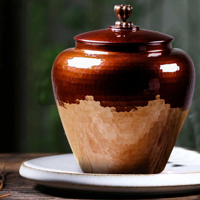 Handmade Copper Large 2L Tea Canister