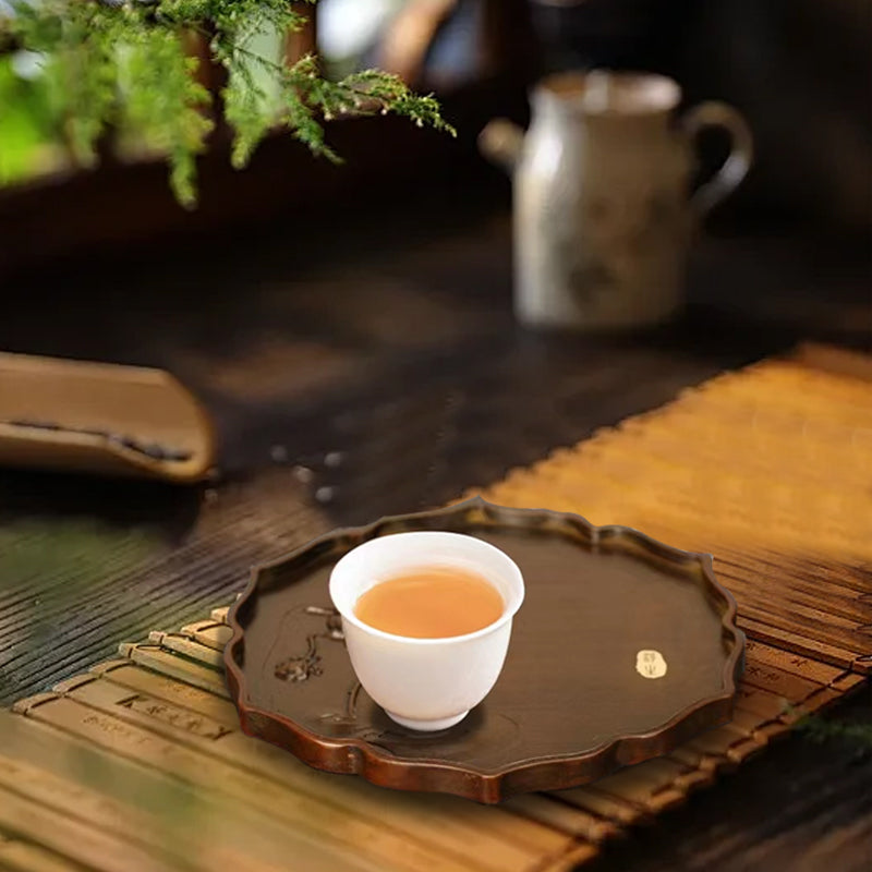 Posavasos de cobre hechos a mano para colocar tazas de té o vasos
