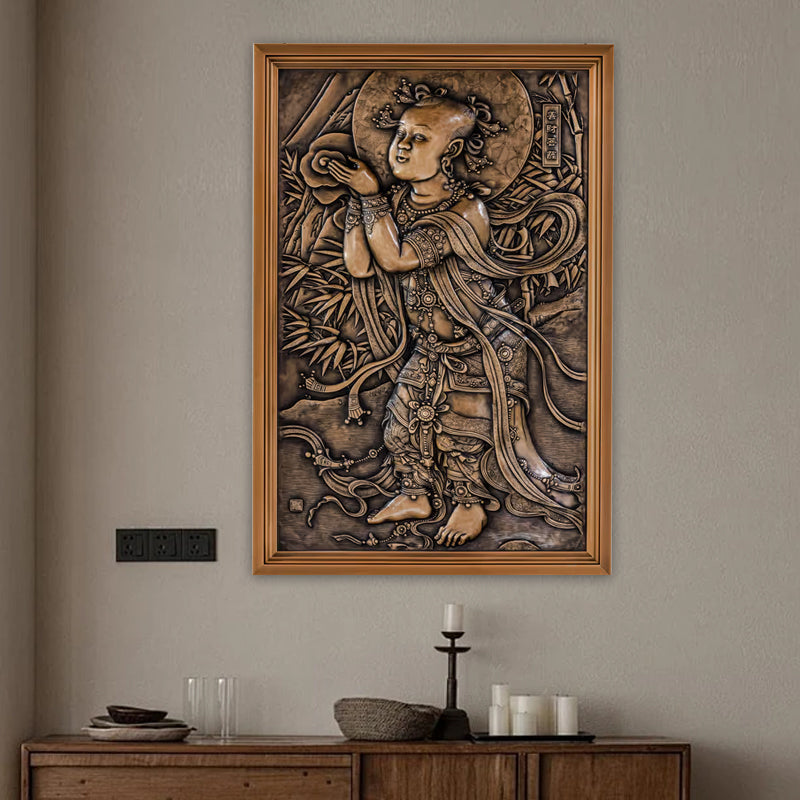 Decoraciones de placas de cobre para pared de Sudhana