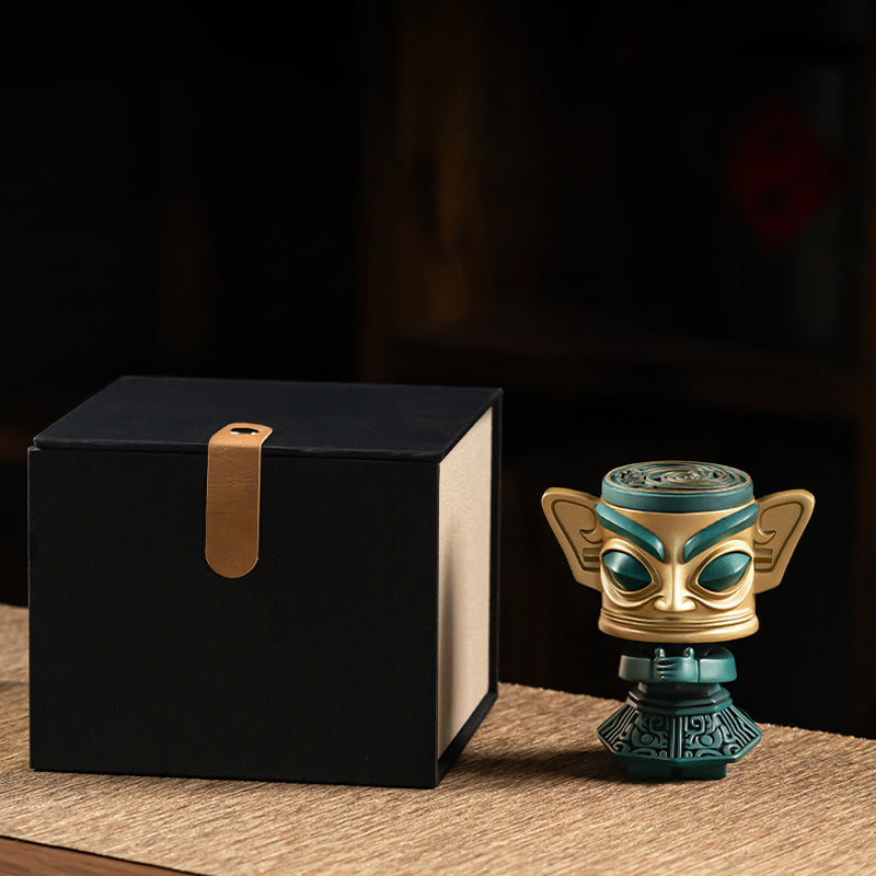 Quemador de incienso tallado Sanxingdui incensario creativo