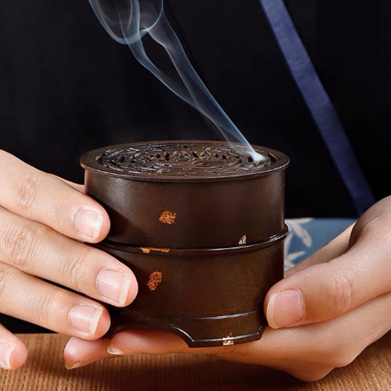Spend a good moon Handmade Household Copper incense burner for Stick/Tower or Coil Incense