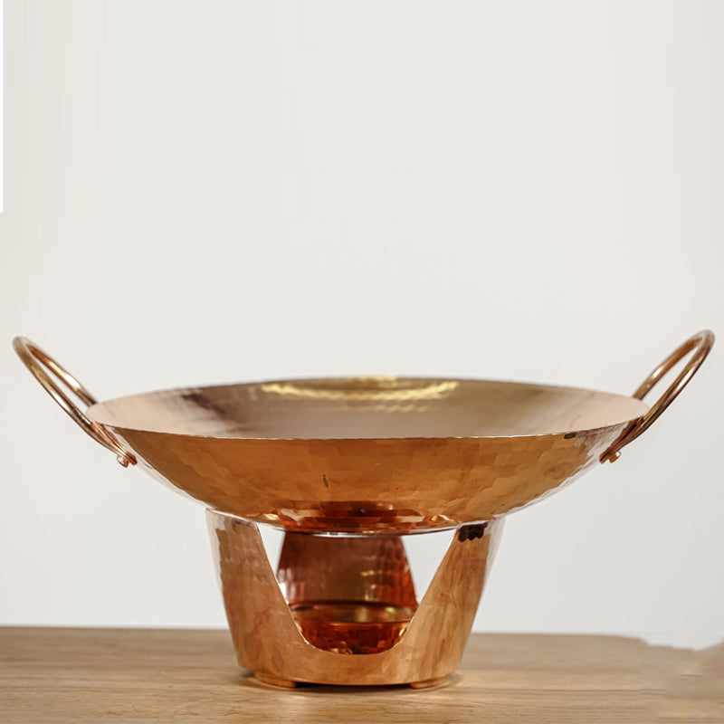Olla caliente individual hecha a mano de cobre, olla de inducción, olla caliente pequeña de cobre, olla caliente pequeña para el hogar