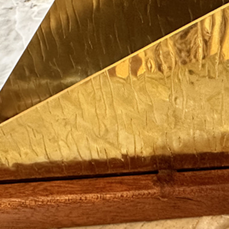 Porte-serviettes en cuivre fait main en forme de craquelure de glace