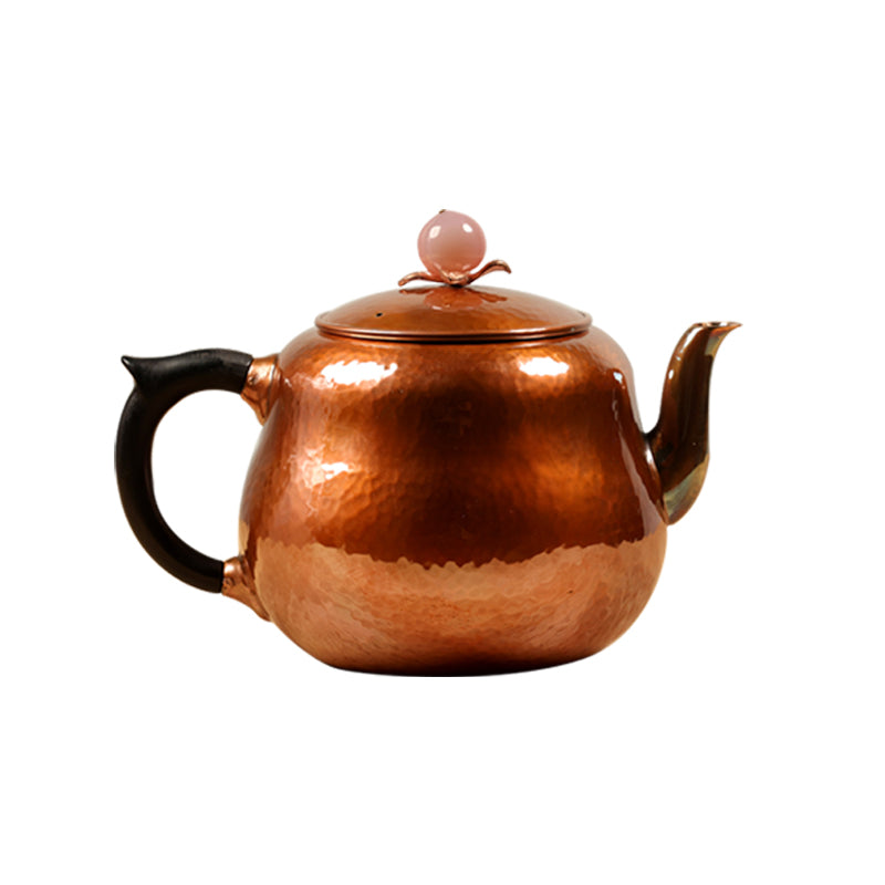 Hervidor de cobre hecho a mano, 0,26 l, pequeño hervidor de calabaza, hervidor individual doméstico para hacer té
