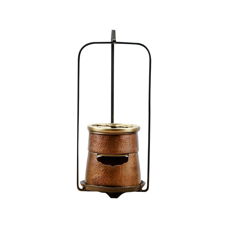 Four à charbon de bois en cuivre Petit poêle ménager pour réchauffer le thé et faire bouillir l'eau