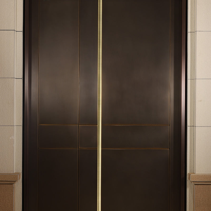 Exterior Doors Luxurious Copper Double Door with Art Deco for Villas Entry Door Summer light year