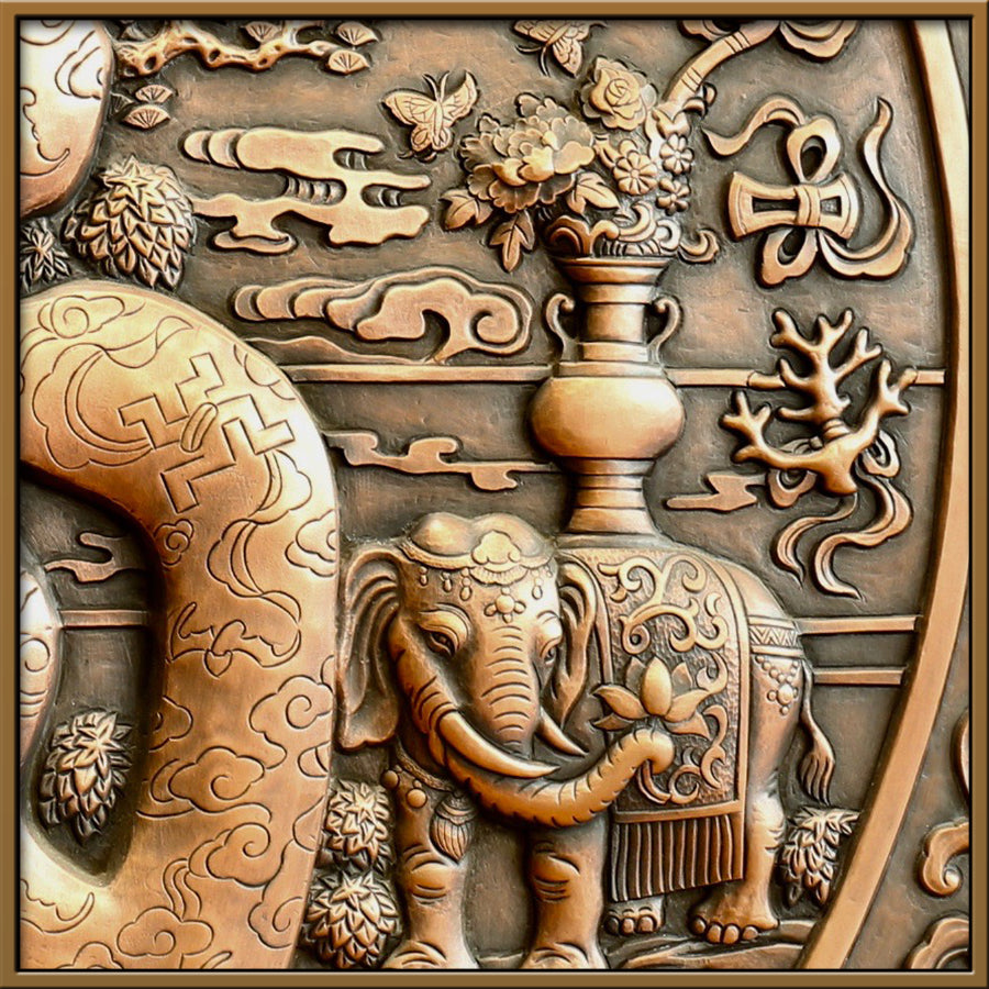 Plaque Fu traditionnelle chinoise vintage