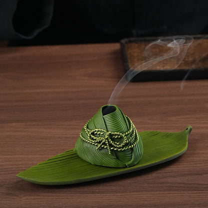 Zongzi shaped Handmade copper incense burner