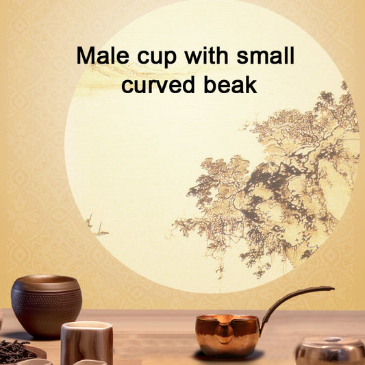 Handmade 0.17L Male cup with small curved beak