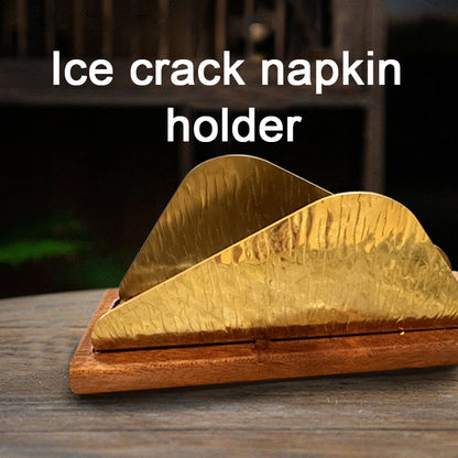 Handmade Copper Ice crack napkin holder