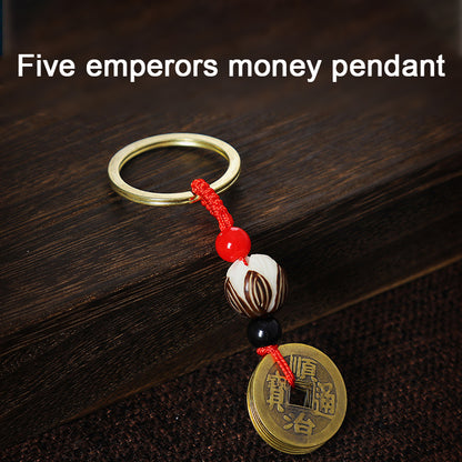 Five emperors money pendant Chinese knot handmade crafts