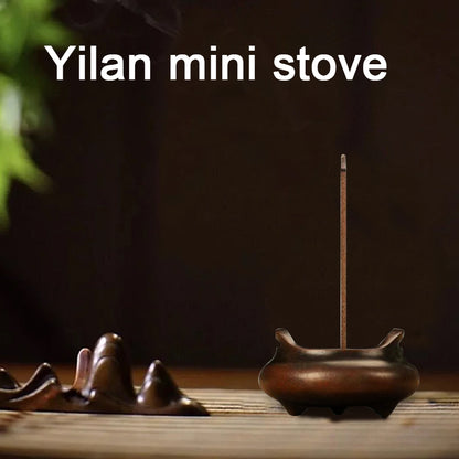 Yilan mini stove Handmade Household Copper incense burner for Stick or non-sticky Incense