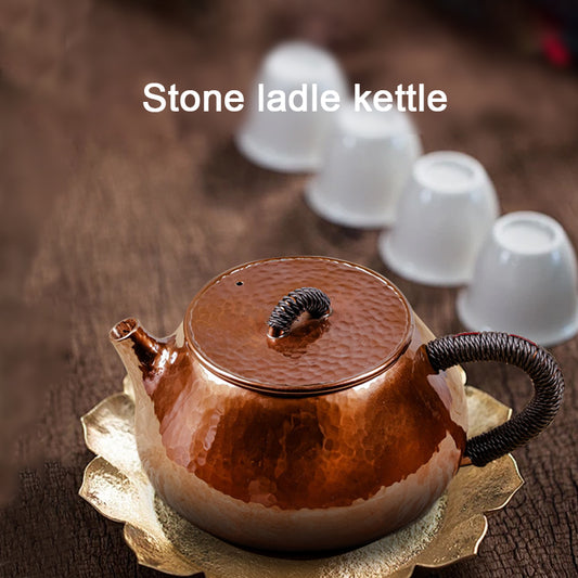 Copper Stone ladle kettle Handmade 0.27L Household tea pot