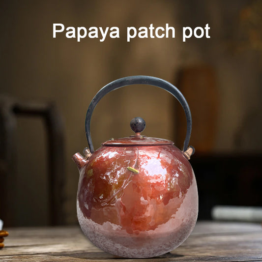 Papaya patch pot integrated kettle pure copper teapot copper retro kettle