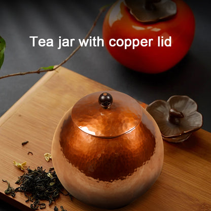 Tea Coffee Jewelry Storage Canisters Tea Jar with Copper Lid