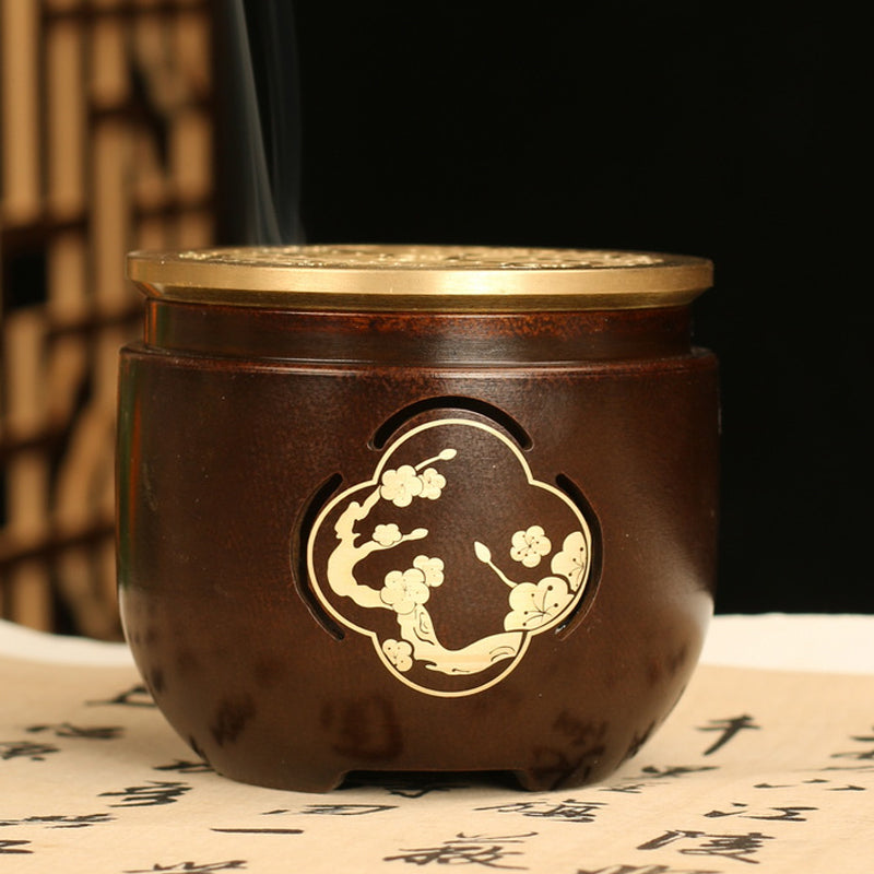 Spend a good moon Handmade Household Copper incense burner for Stick/Tower or Coil Incense