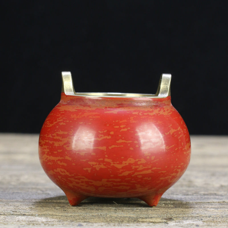 Handmade Household Copper stove incense burner Apple shaped