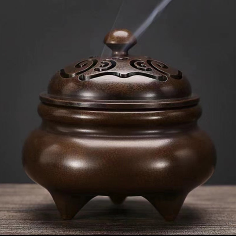 Copper Incense burner with Tiger skinned stove household furnace