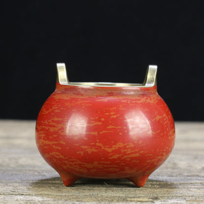 Handmade Household Copper stove incense burner Apple shaped