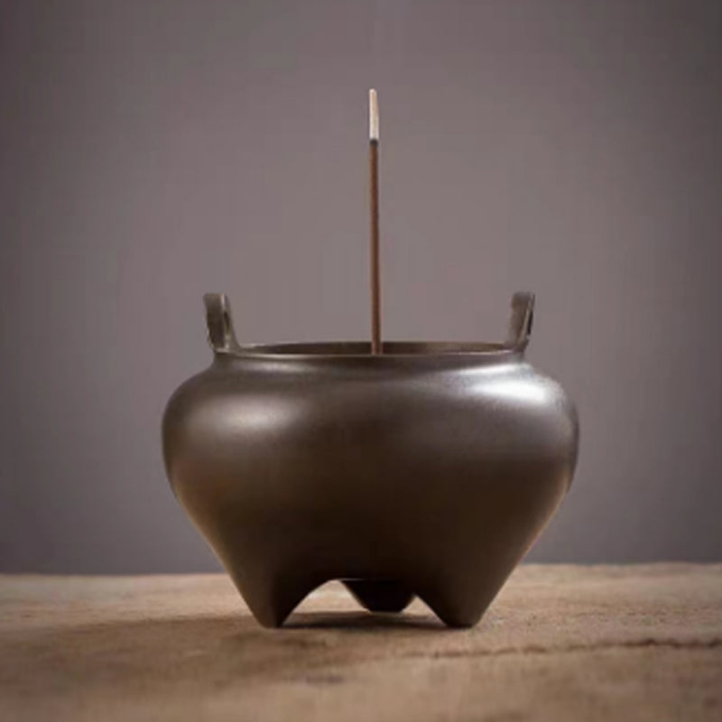 Apple stove number three handmade brass incense burner