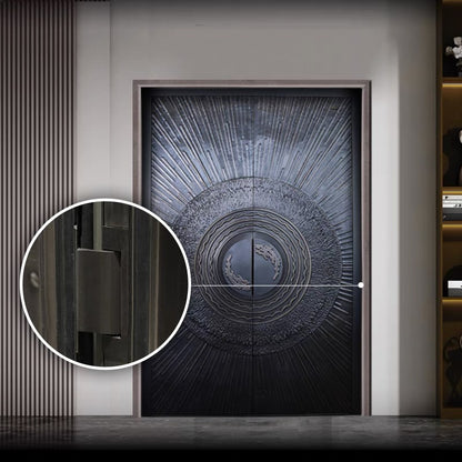 Copper Traditional Handcraft Villa Double Entry Door Anti-theft Courtyard Entrance Household Copper Swing Door Chinese-style Asymmetrical double door
