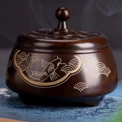 Rise in clouds Handmade brass incense burner