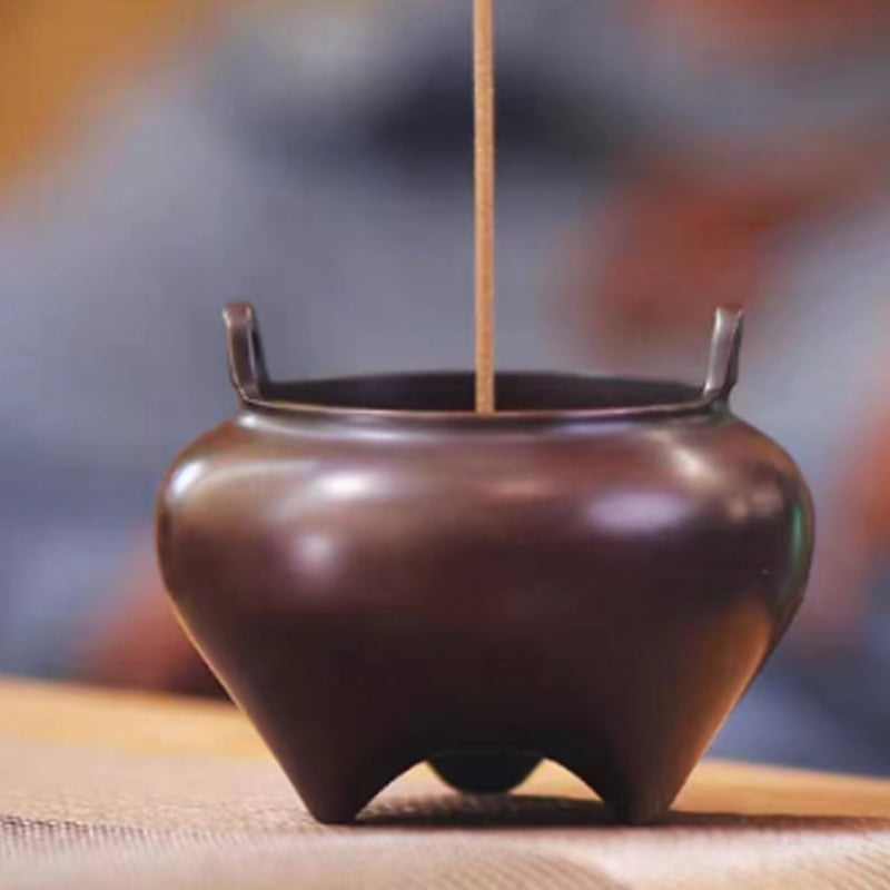 Handmade Household Copper stove incense burner Apple shaped