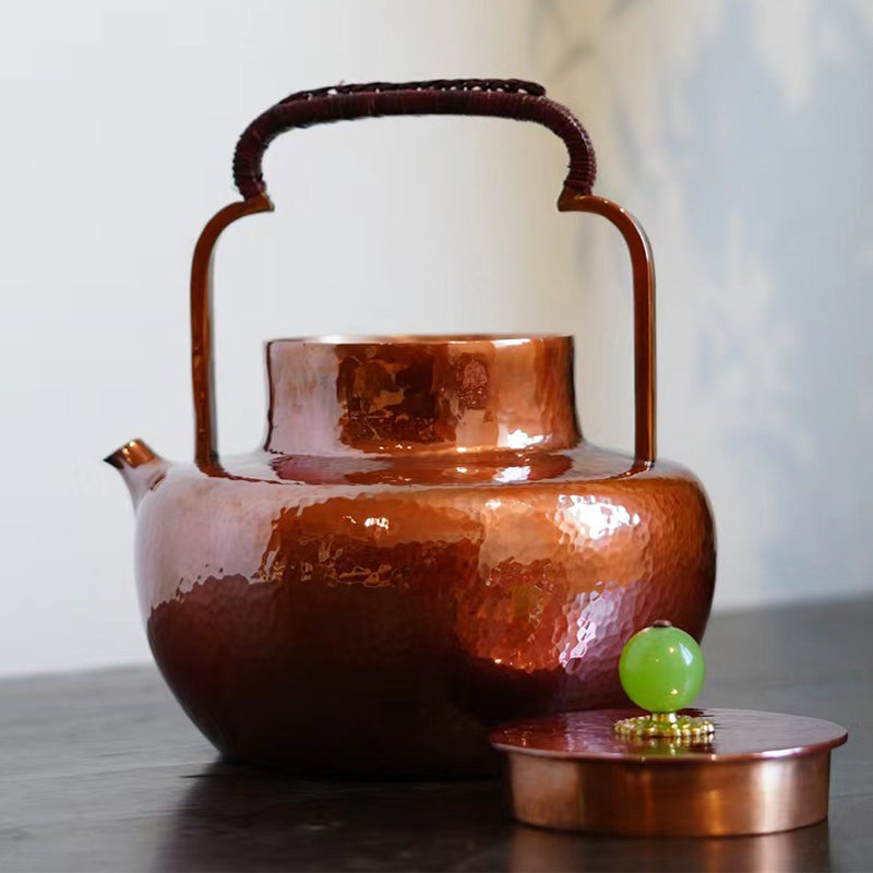 lamppot hand-forged intangible cultural heritage integrated kettle pure copper teapot copper retro kettle