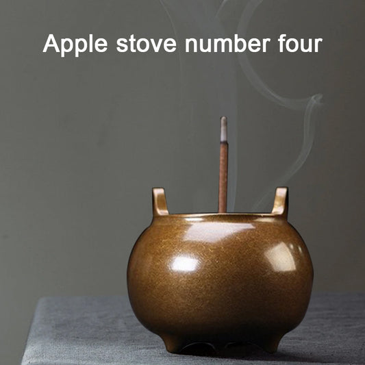 Handmade brass incense burner Apple stove number four