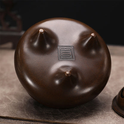 Ruyi Tripod Copper Handmade Incense Burner