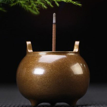 Handmade brass incense burner Apple stove number four