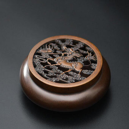 Copper Incense burner with Tiger skinned stove household furnace