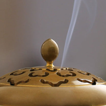 Brass flat tripod Handmade brass incense burner