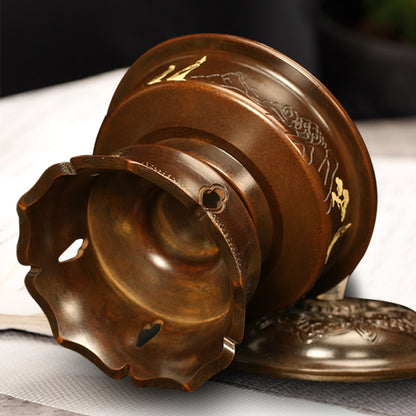 Copper handmade incense burner Qingping music Song style