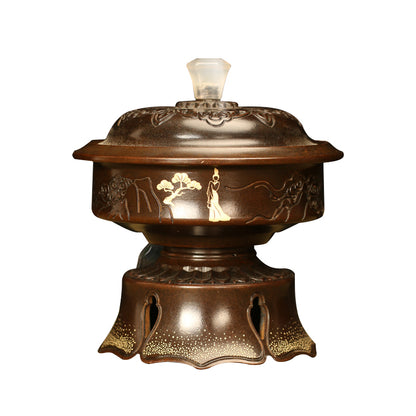 Copper handmade incense burner Qingping music Song style