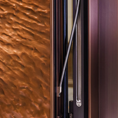Exterior Doors Luxurious Copper Double Door with Art Deco for Villas Entry Door A thousand pieces of red color