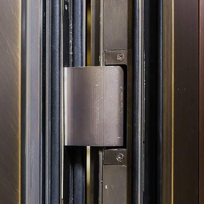 Exterior Doors Luxurious Copper Double Door with Art Deco for Villas Entry Door Summer light year