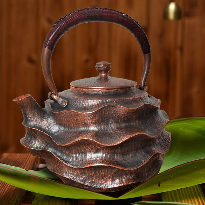 Handmade WAVE series 1.5L copper kettle