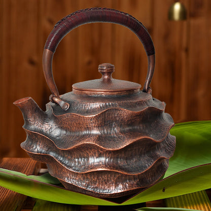 Handmade WAVE series 1.5L copper kettle