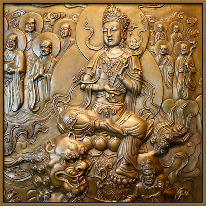 Placa de predicación de un dios mítico antiguo tradicional chino