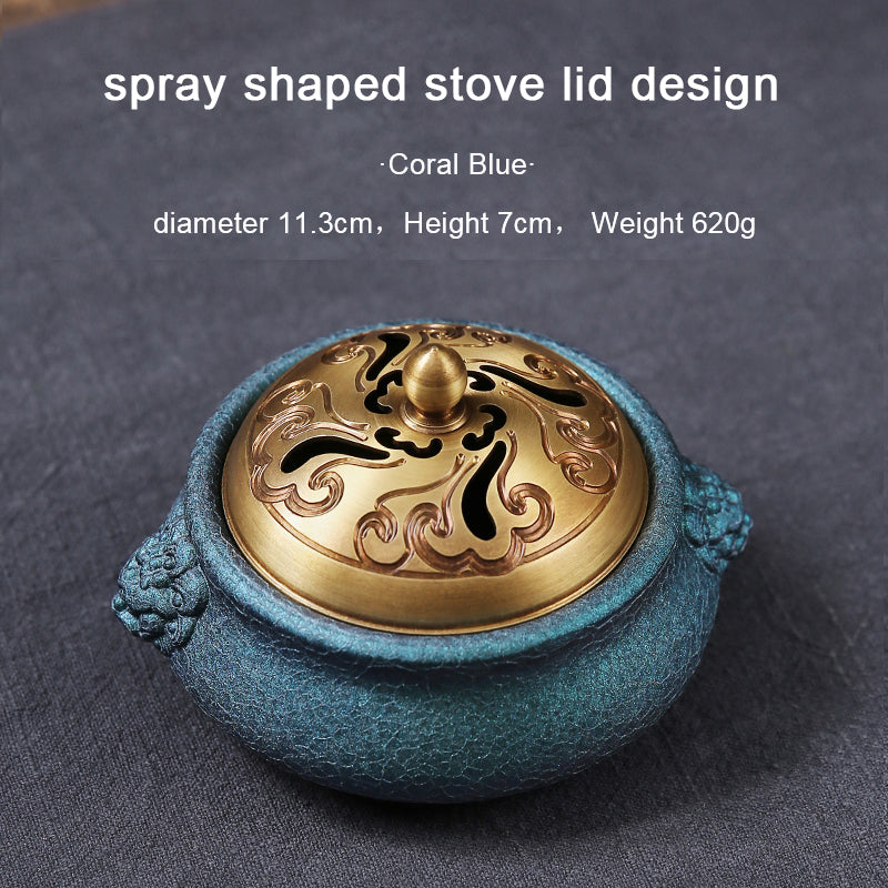 Color changing lion incense burner