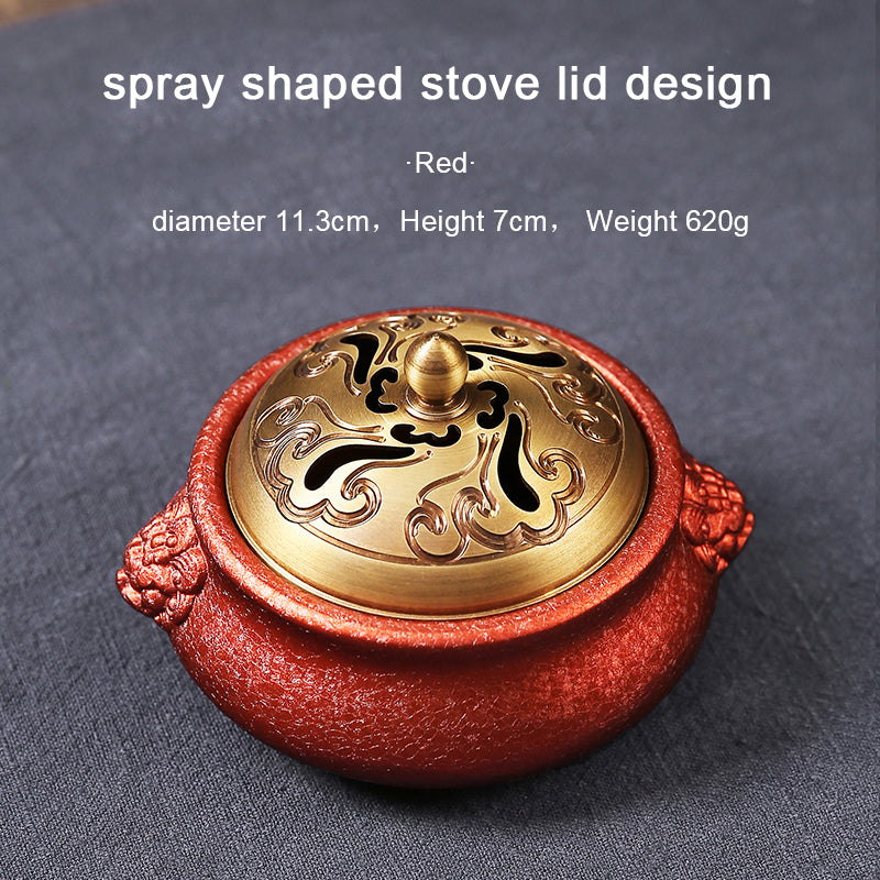 Color changing lion incense burner