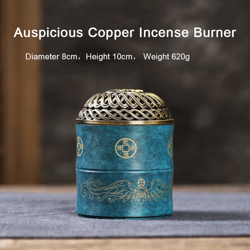 Handmade Five Emperors Coins Auspicious Incense Burner