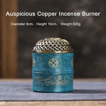 Handmade Five Emperors Coins Auspicious Incense Burner