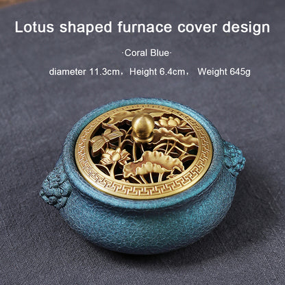 Color changing lion incense burner