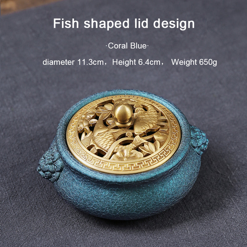 Color changing lion incense burner