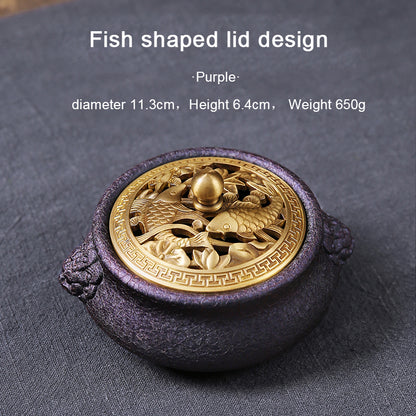 Color changing lion incense burner